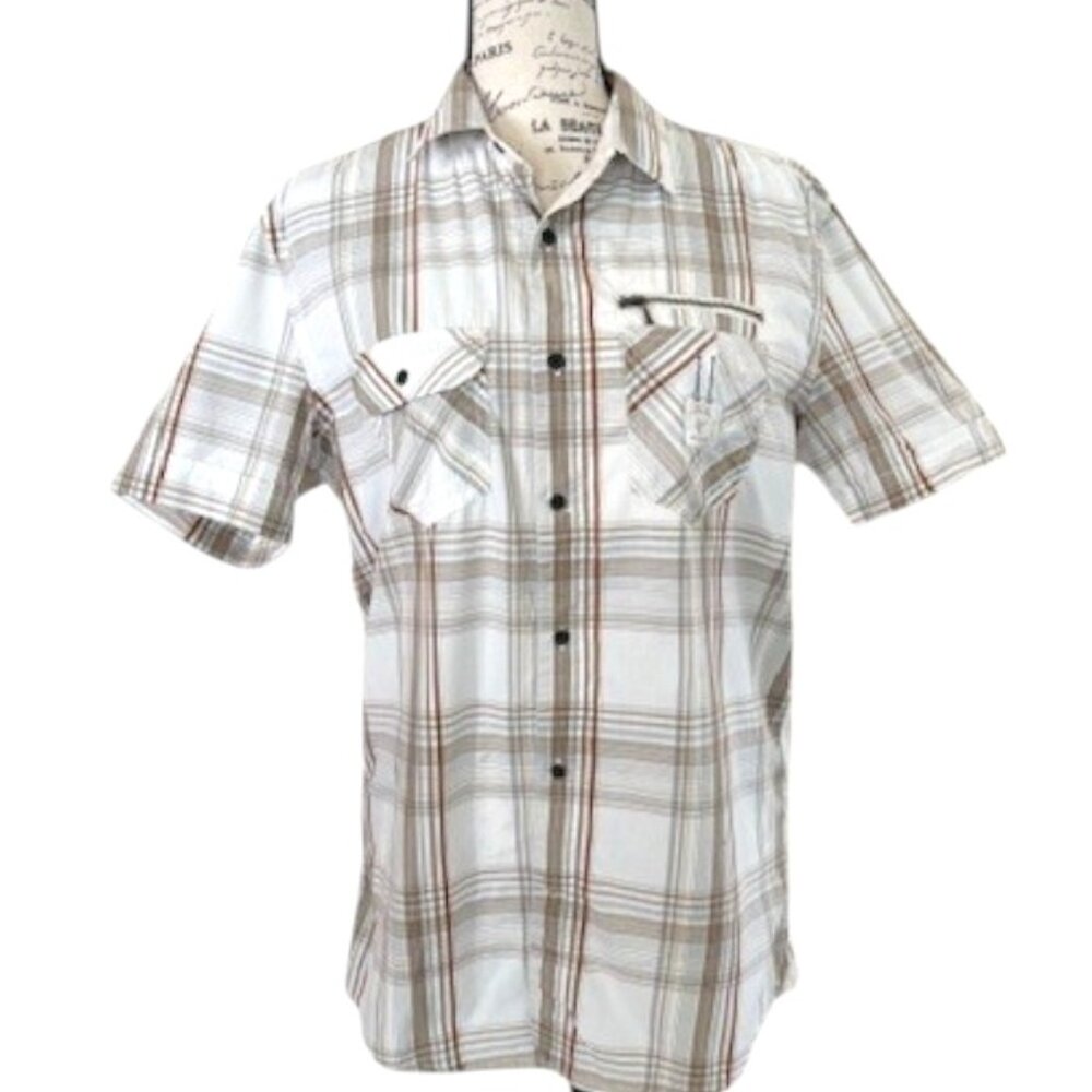 Diesel Men's Button Down Graphic Back Shirt